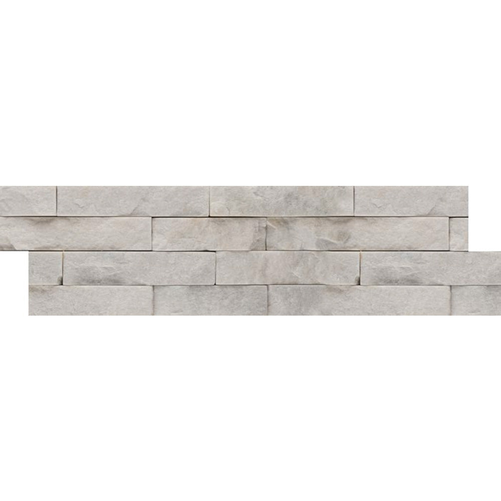 Emser Slate, Quartzite And Sandstone 6" x 24" White Quartzite Stacked Quartzite Tile