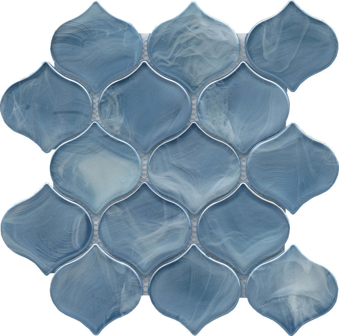 Emser Splash 10" x 10" Blue Glass Mosaic