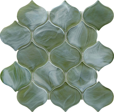 Emser Splash 10" x 10" Moss Glass Mosaic