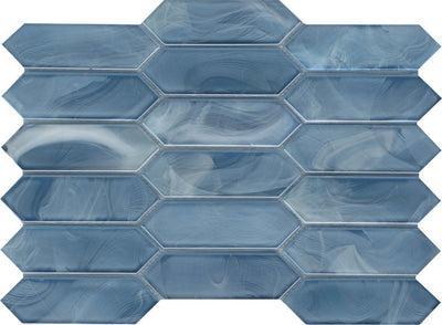Emser Splash 10" x 14" Blue Glass Mosaic