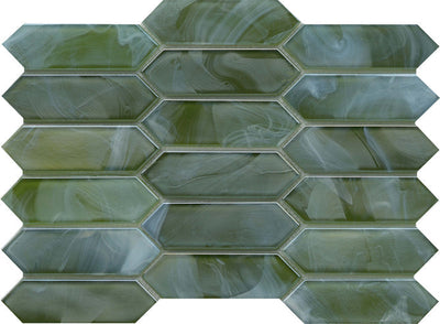 Emser Splash 10" x 14" Moss Glass Mosaic