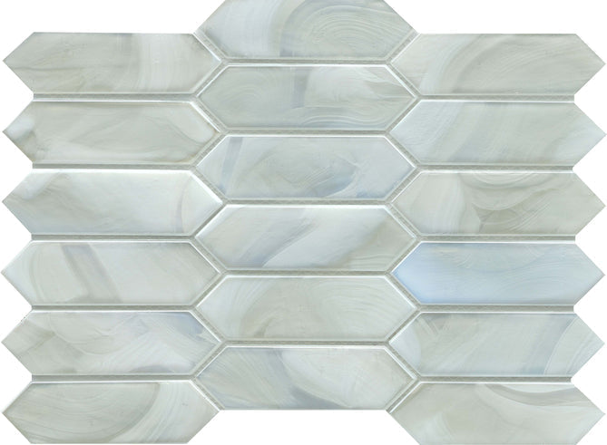 Emser Splash 10" x 14" White Glass Mosaic