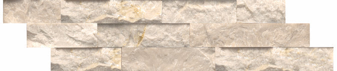 Emser Structure 6" x 24" Ivory Stacked Marble) Natural Ledger