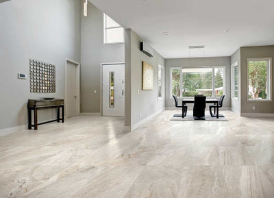 Floors 2000 Marbles Rectified 24" x 24" Porcelain Tile (Special Order) Oniciata Ivory Polished