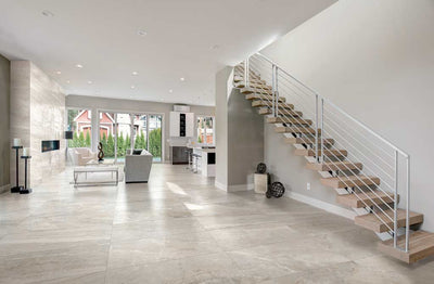 Floors 2000 Marbles Rectified 24" x 48" Porcelain Tile (Special Order) Oniciata Grey Polished