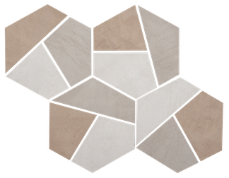 Florida Tile East Village Hexagon 11.81" x 14.64" Porcelain Mosaic
