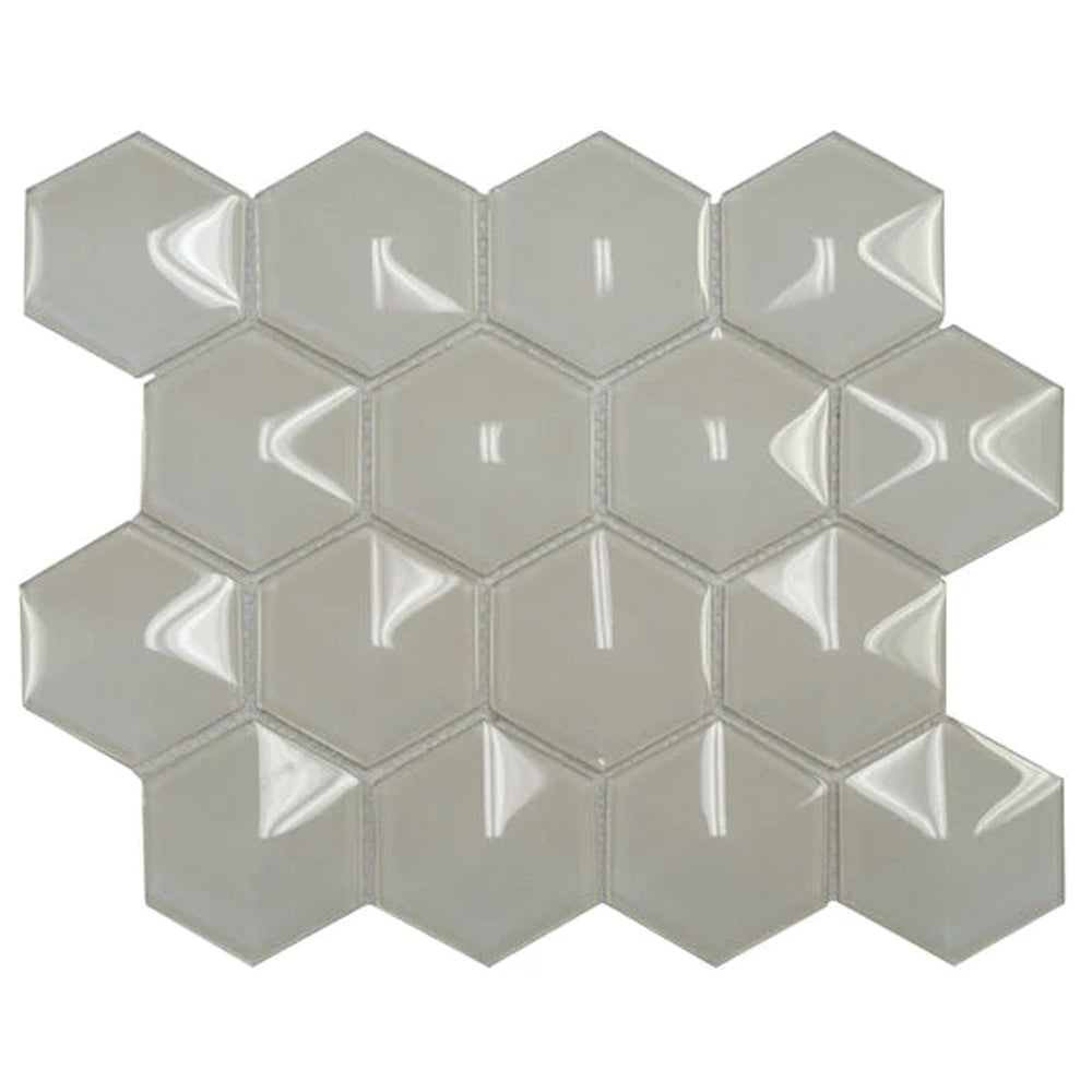 Ottimo Ceramics Dimension Hexagon 10" x 12" Glass Mosaic