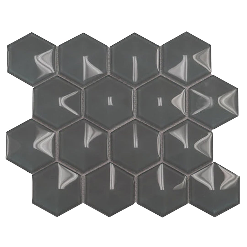 Ottimo Ceramics Dimension Hexagon 10" x 12" Glass Mosaic