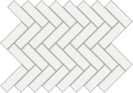 Happy Floors Blanco Herringbone 9" x 12" Porcelain Mosaic