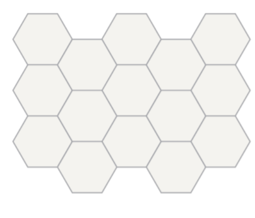 Happy Floors Blanco Large Hexagon 11" x 13" Porcelain Mosaic