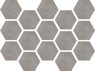 Happy Floors Etna Hexagon 10" x 14" Porcelain Mosaic