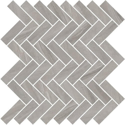 Happy Floors Limerock Herringbone 11" x 13" Porcelain Mosaic