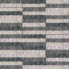 Happy Floors Luserna 0.5 x 3.75 12" x 12" Porcelain Mosaic