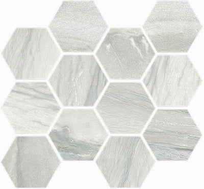 Happy Floors Macaubas Hexagon 12" x 14" Porcelain Mosaic