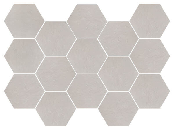 Happy Floors Newton Hexagon 10" x 14" Porcelain Mosaic