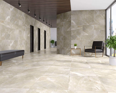 Happy Floors Salt Stone 12" x 24" Porcelain Tile