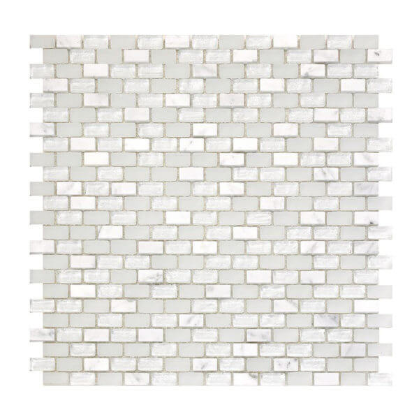 Happy Floors SoBe Brick 11.3" x 11.4" Stone & Glass Mosaic