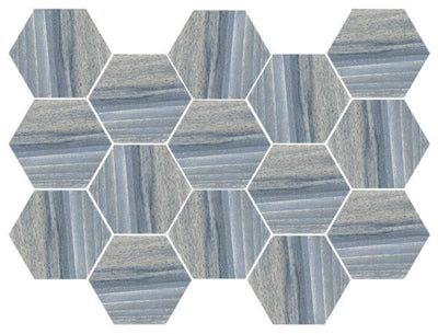 Happy Floors Tasmania Hexagon 10" x 14" Porcelain Mosaic