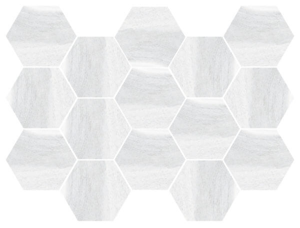 Happy Floors Tasmania Hexagon 10" x 14" Porcelain Mosaic