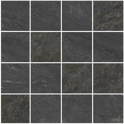 MIR Mosaic Imperial 11.81" x 11.81" Porcelain Mosaic Anthracite