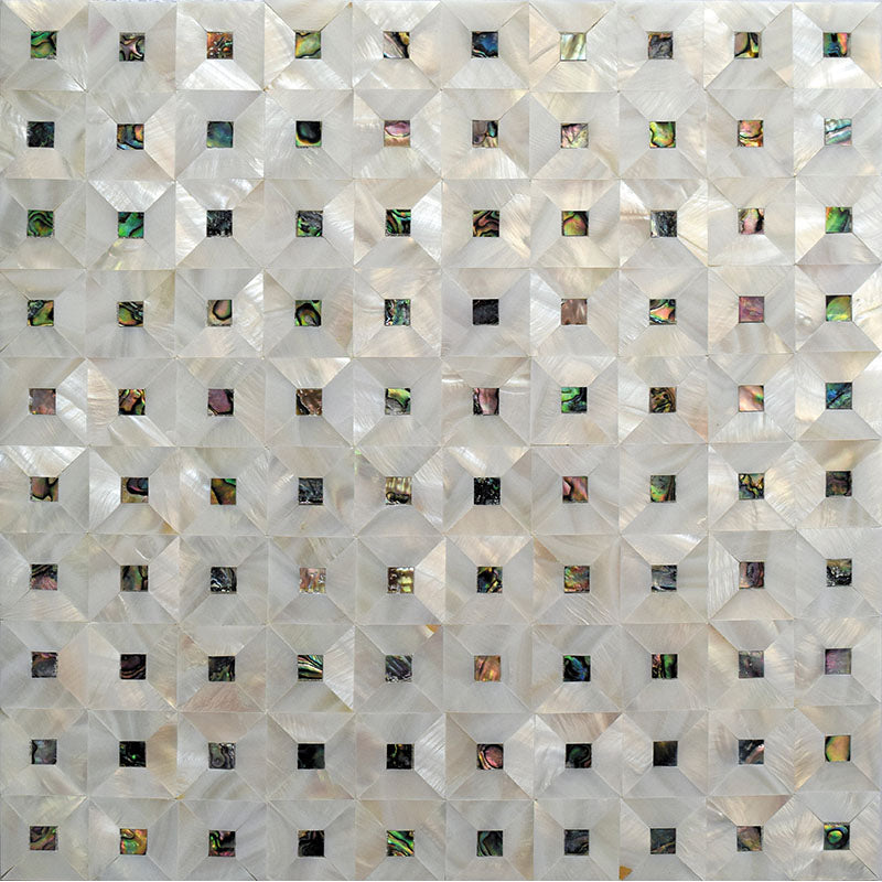 MIR Mosaic Jewels Of The Sea 12.1" x 12.1" Shell Mosaic