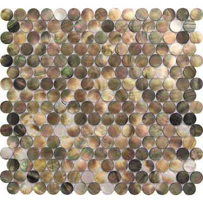 MIR Mosaic Jewels Of The Sea Circle 11.5" x 11.5" Shell Mosaic