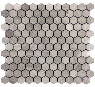 MIR Mosaic Savannah Hexagon 1 x 1 11.2" x 11.7" Natural Stone Mosaic