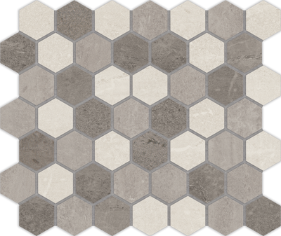 QDI Surfaces Liverpool Hexagon 1" 12" x 12" Ceramic Mosaic