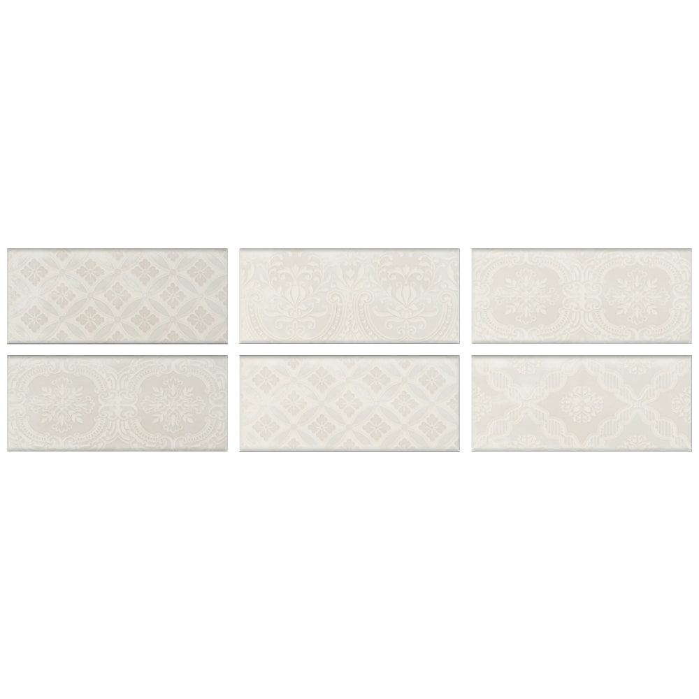 Roca Tile Maiolica Deco 4" x 10" Ceramic Tile