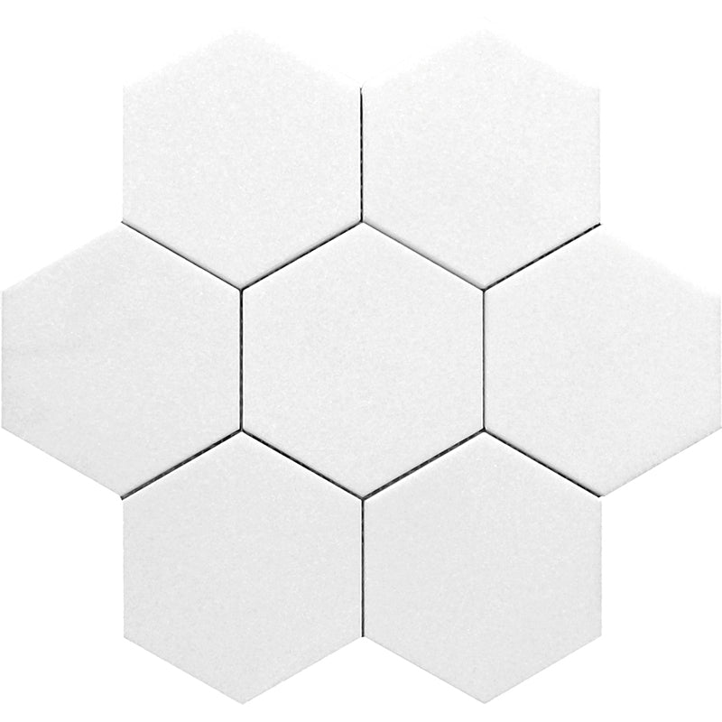 MIR Mosaic Mykonos Hexagon 4 x 4 10.2" x 10.6" Marble Mosaic