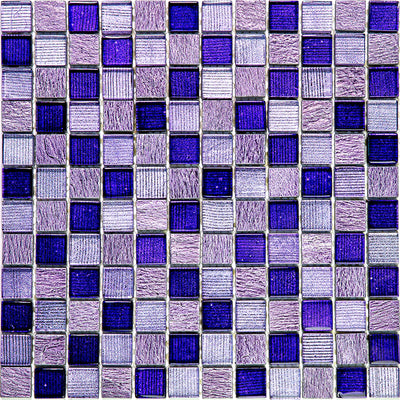 MIR Mosaic Inka 1 x 1 11.8" x 11.8" Glass, Resin & Natural Stone Mosaic