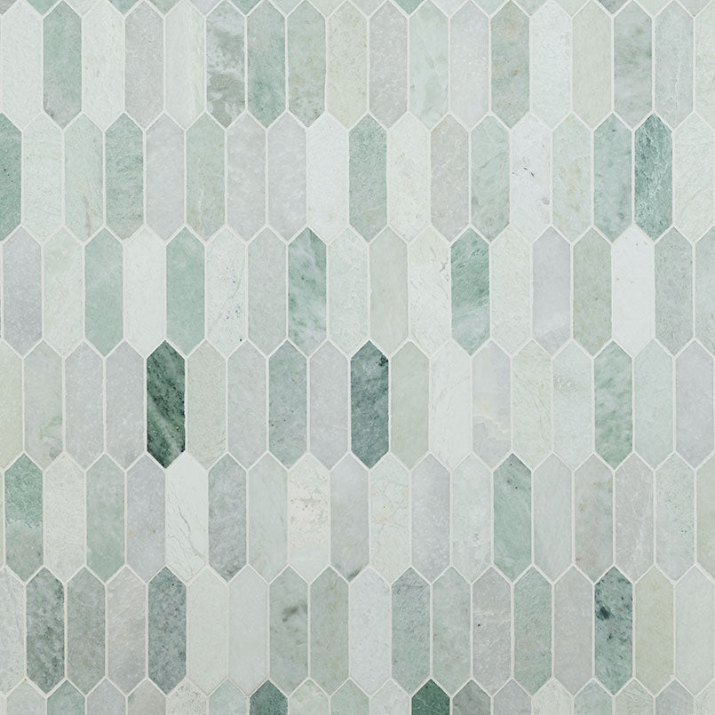 MS International Backsplash Tile Picket 3 x 12 12" x 12" Marble Mosaic