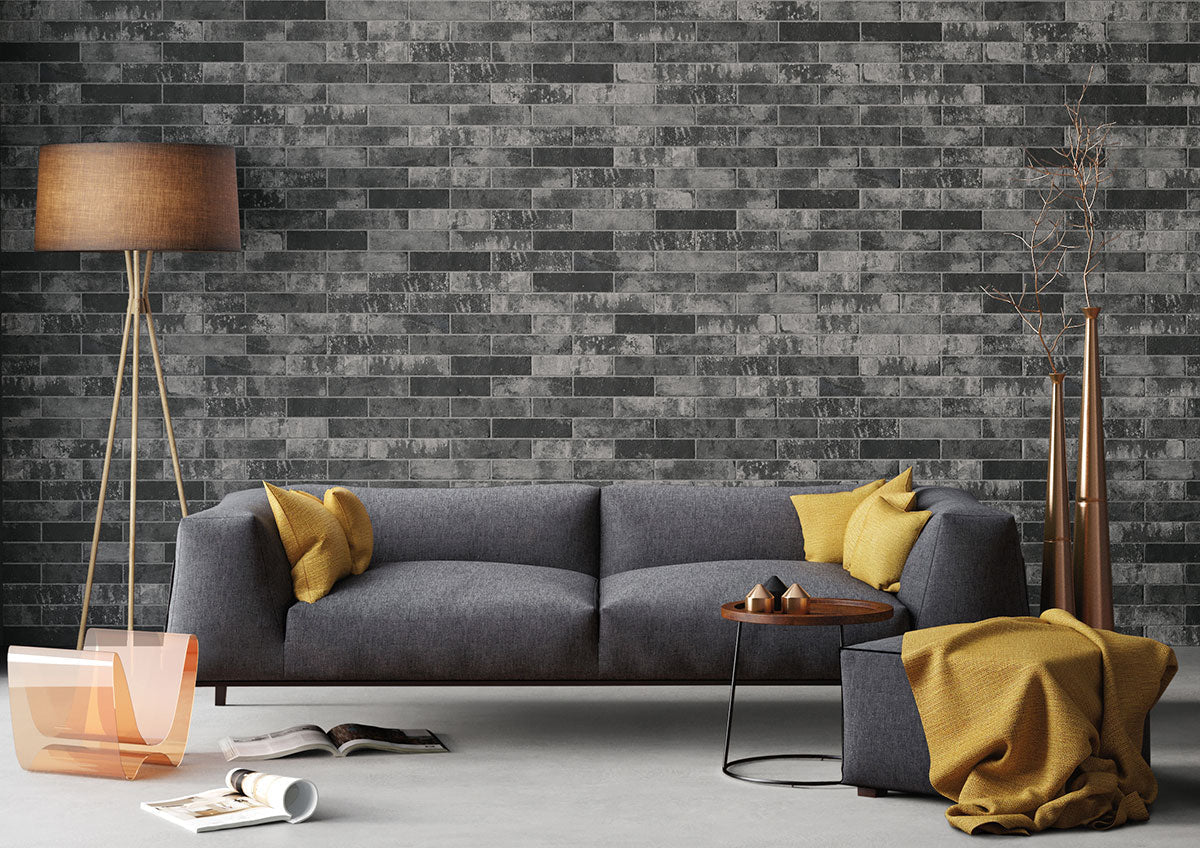 MS International Brickstone Brick 2.33" x 10" White Porcelain Tile