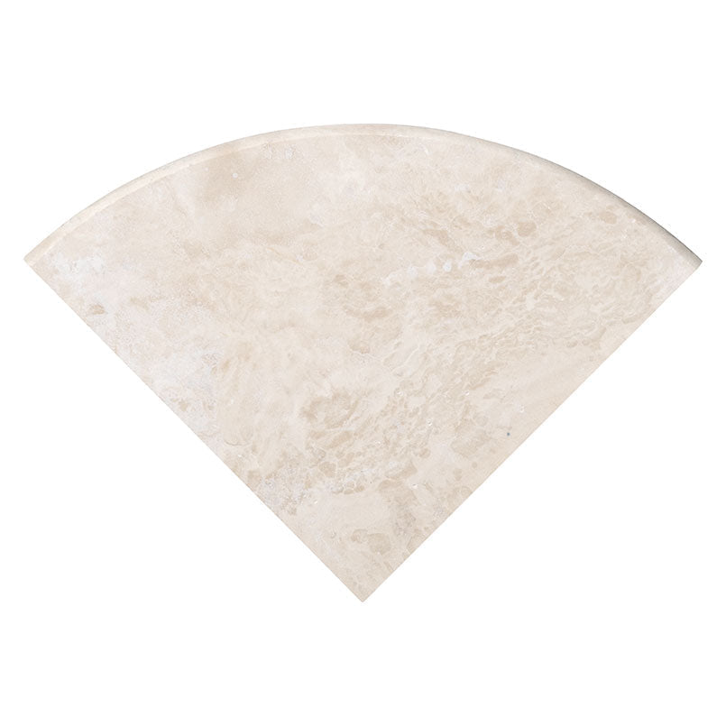 MS International Corner Shelf Travertine 9" Radius Tuscany Ivory Corner Shelf