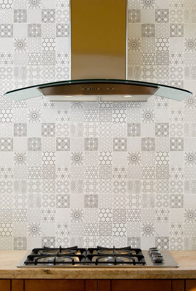 MS International Encaustic Tile 3 x 3 12" x 12" Abani Stak Marble Mosaic