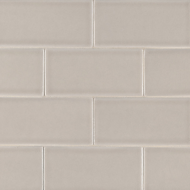 MS International Highland Park 3" x 6" Whisper White Ceramic Tile