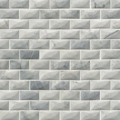 MS International Marble 12" x 12" Tundra Gray Marble Mosaic