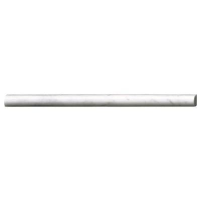 MS International Pencil Molding 0.75" x 12" Carrara White Honed Pencil Molding
