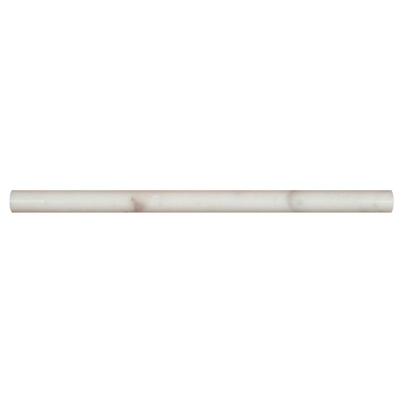 MS International Pencil Molding 0.75" x 12" Carrara White Polished Pencil Molding