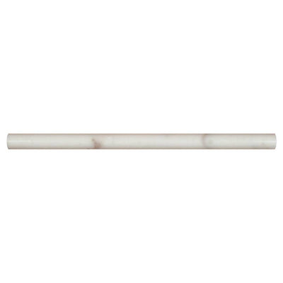 MS International Pencil Molding 0.75" x 12" Carrara White Polished Pencil Molding