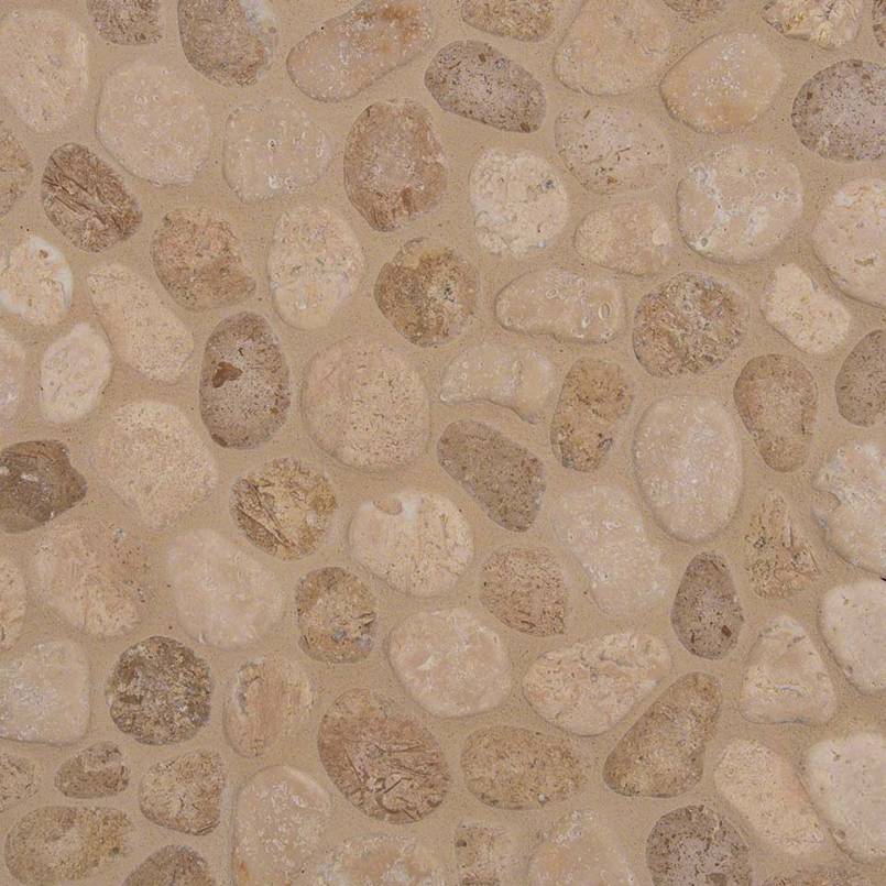 MS International Rio Lago Pebble 11.42" x 11.42" Natural Stone Mosaic