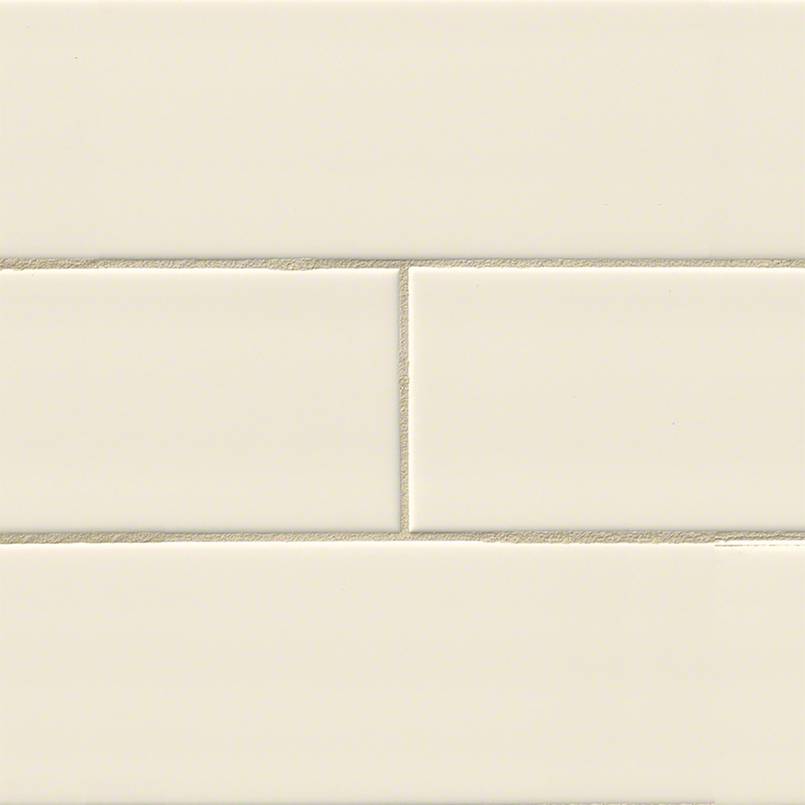 MS International Subway Ceramic 4" x 16" White Ceramic Tile