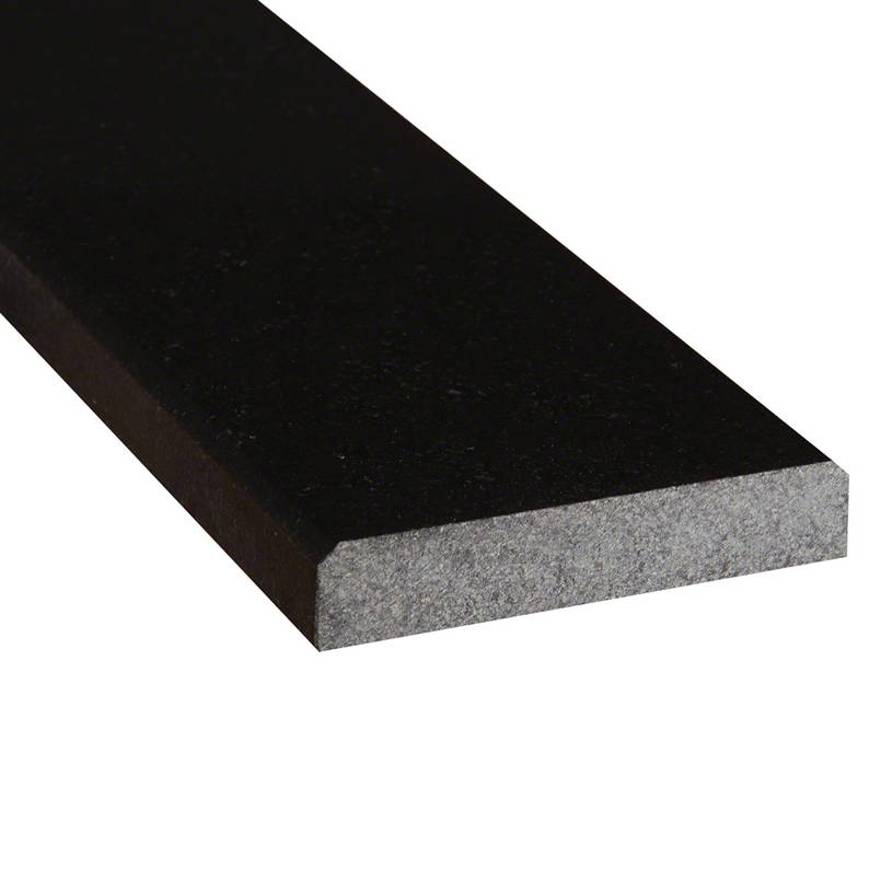 MS International Threshold & Sills Granite 5" x 36" Black Double Beveled Threshold