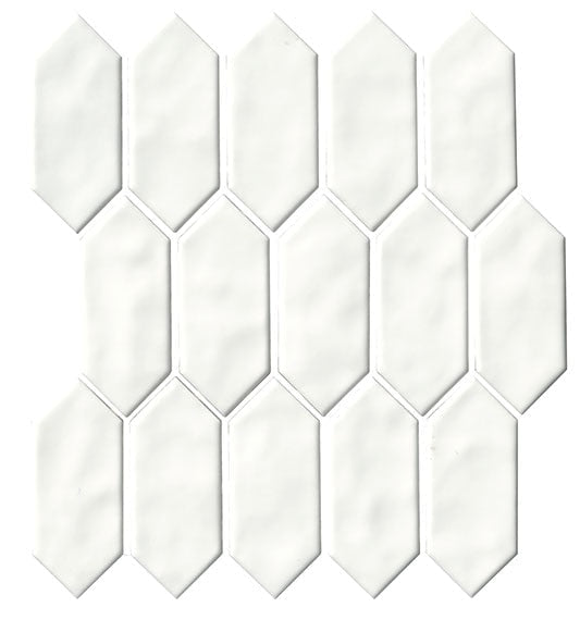Marazzi Artezen 11.13" x 12.25" Elegant White Ceramic Mosaic