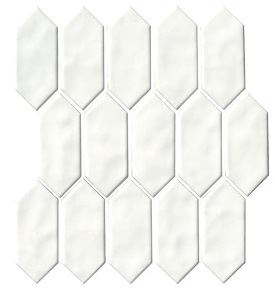 Marazzi Artezen 11.13" x 12.25" Elegant White Ceramic Mosaic