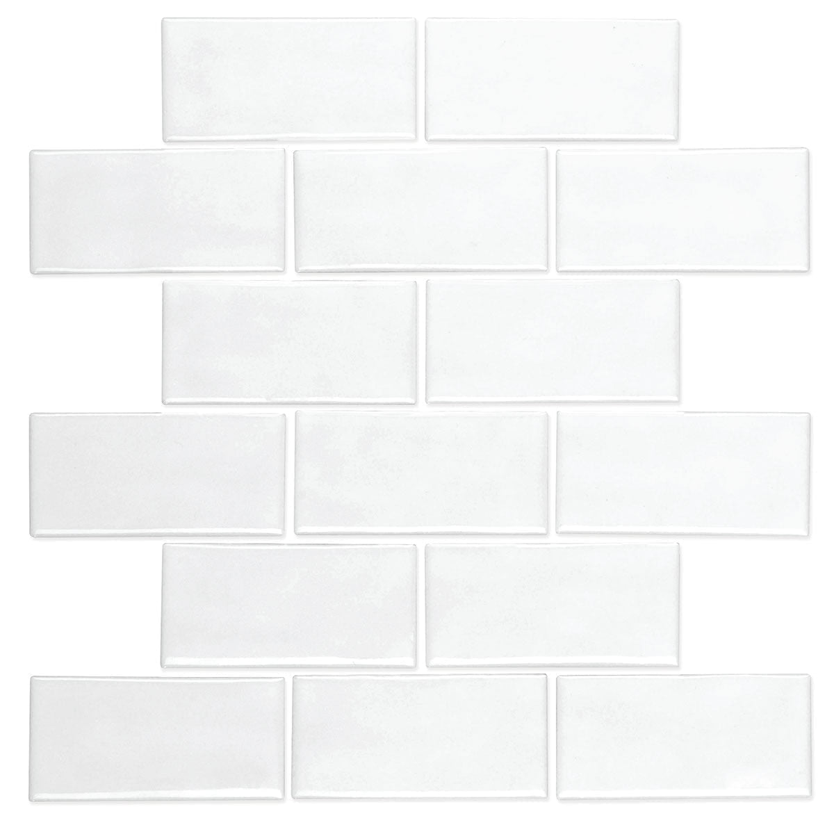 Marazzi Artezen 12" x 12" Elegant White Ceramic Mosaic