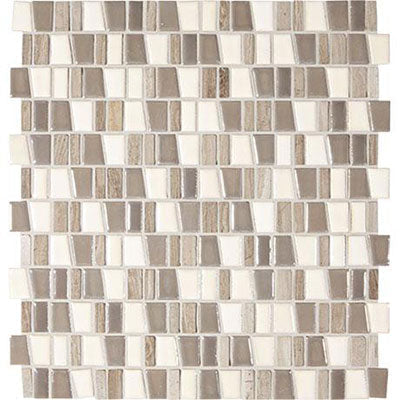 Marazzi Midpark Mosaics Trapezoid 12" x 12.57" Sandbox Glass & Stone Mosaic