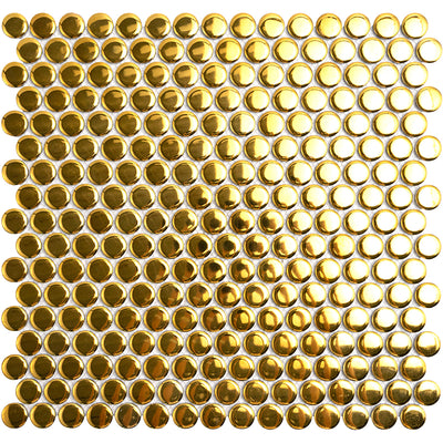 MIR Mosaic Orbit Penny Round 0.75 x 0.75 11.46" x 12.4" Porcelain Mosaic