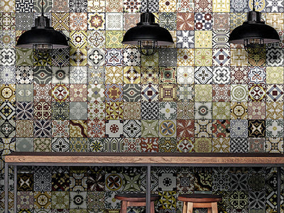 MIR Mosaic Patina Deco 18" x 48" Ceramic Tile