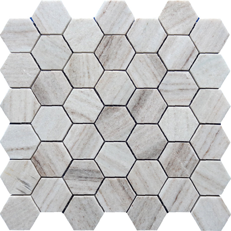 MIR Mosaic Sahara Hexagon 2 x 2 11.7" x 11.9" Natural Stone Mosaic